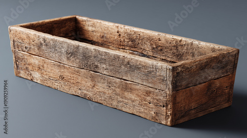 Rustic Wooden Box: A weathe...