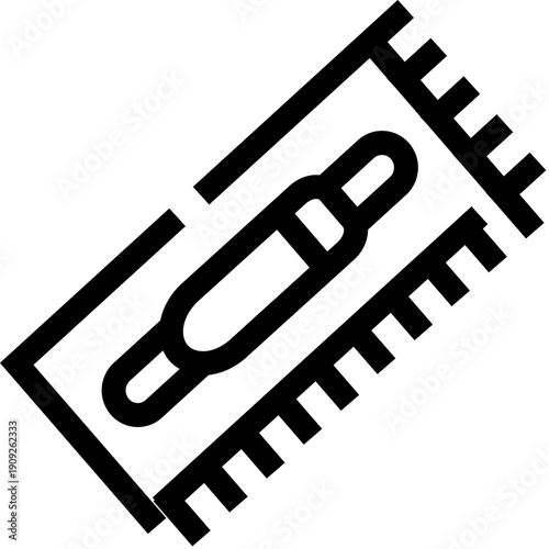 Plastering trowel icon illustrating a hand tool used for spreading, smoothing, and finishing cement, mortar, plaster, or grout during construction and renovation projects