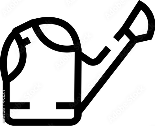 Watering can icon presenting a garden tool for planting, cultivating, and nurturing plants and flowers, symbolizing growth, environment, and natural care