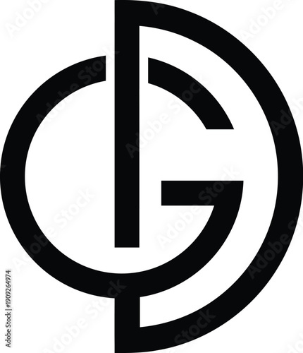 Letter GD minimalist logo