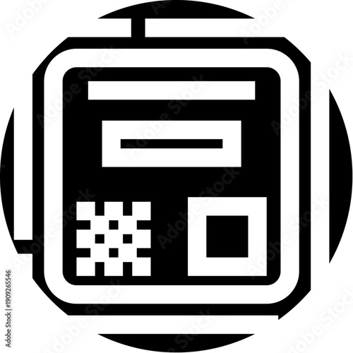 Smart water meter icon displaying modern technology for measuring and managing resource consumption, providing digital data for efficient utility services