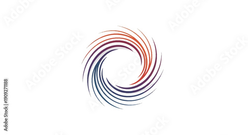 Abstract Swirl Vortex Motion Graphic with Gradient Colors