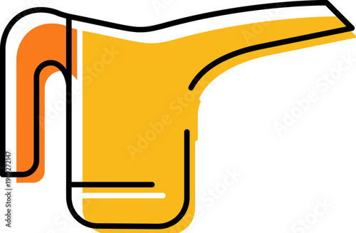 Watering can graphic icon watering plants and promoting growth minimalist flat vector illustration of garden care tool, spout and handle on white background