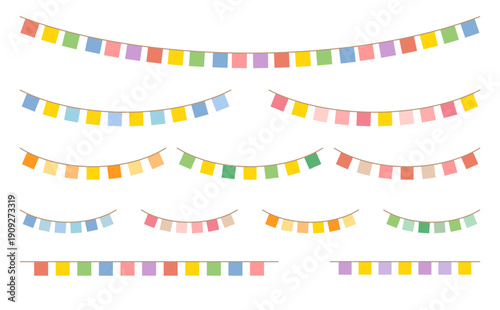 シンプルなガーランド　壁かざりセット