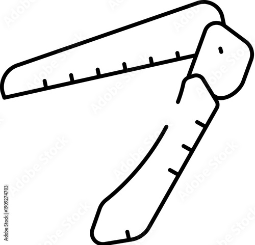 Vaginal speculum, a medical instrument, illustrating a concept of gynecology examination, women's healthcare, and health check up through a simple line art icon