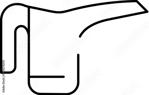 Water jug line icon depicting a simple container with a spout for pouring, illustrating concepts of hydration, kitchenware, and common household items in a minimalist outline style