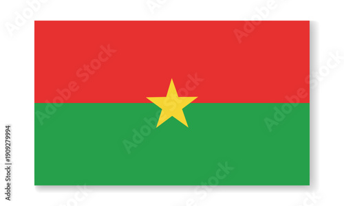 Free Download Burkina Faso national flag in flat style. Vector flat background. - GFXLoad