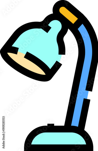 Desk lamp providing focused light for office tasks, study sessions, and various professional or educational activities requiring concentrated illumination