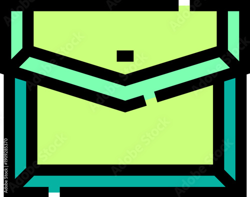 Briefcase icon symbolizing professional communication, an important accessory for organizing documents and materials, highlighting concepts of business, work, storage, and important information