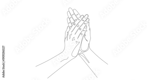 Two Hands High Five in Celebration and Success