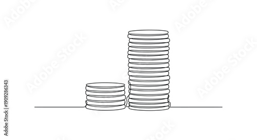 Stacked Coins Illustrating Financial Growth