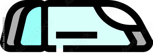 Train icon showcasing rapid modern transit and efficient long distance transportation, representing speed, innovation, and futuristic mobility in urban and national networks