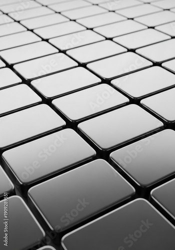 Wallpaper Mural Shiny gray blocks rhythmically align with perspective layout. Torontodigital.ca