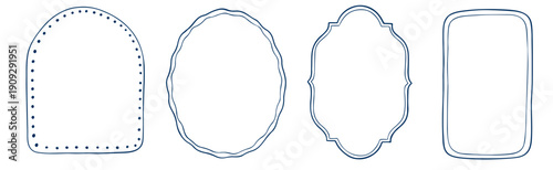 Hand drawn vintage ink Greek frames. Stamp mark frames for greeting cards, wedding, birthday party, invitations in italian or Mediterranean marine sea coastal style. Minimalist vector border