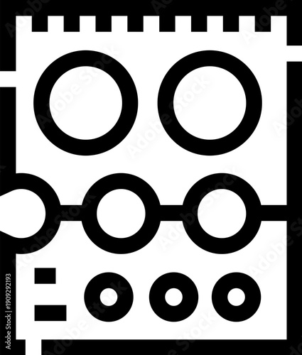 Drug tablet blister pack icon representing medication, pharmaceuticals and healthcare concepts for prescriptions, treatment, wellness, pharmacy, medical packaging and digital use