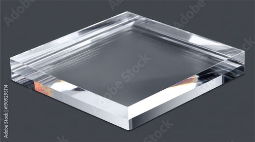 Clear acrylic square display piece
