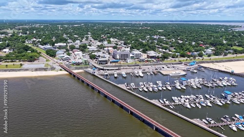 Bay St Louis, Hancock County, Mississippi drone view