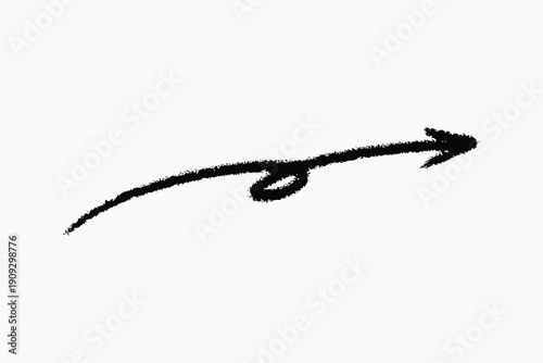Curved arrow sketch illustration vector