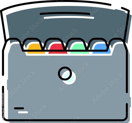 File organizer providing efficient document storage, holding multiple records with color coded tabs for easy sorting and quick retrieval in an office or home setting