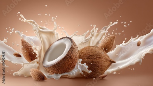 Coconut almond milk splash