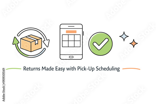 Seamless package returns with convenient pick-up scheduling