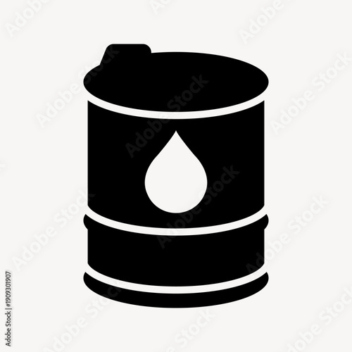 Oil barrel flat icon vector