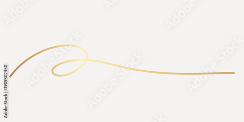 Elegant gold line art, hand drawn vector