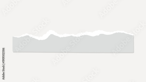 Torn paper edge with a rough, jagged appearance, element vector