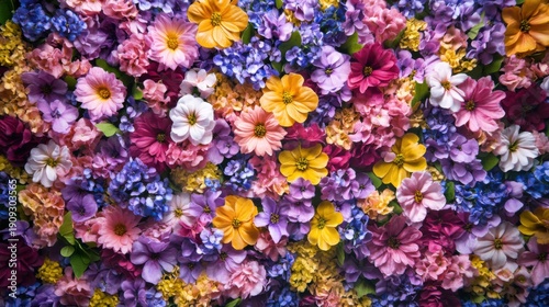 Abundance of Blossom: A Symphony of Floral Hues and Textural Harmony