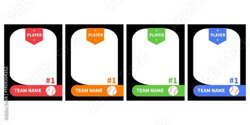 Card baseball frame team card