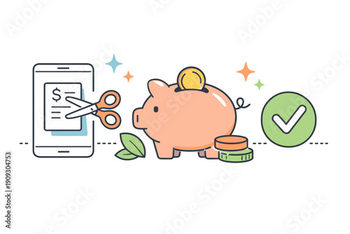 Mobile money management: budgeting with digital receipts and piggy bank savings