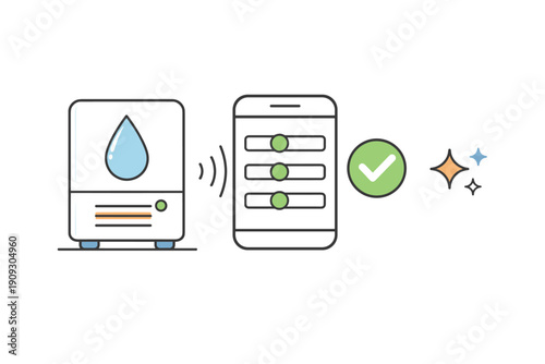 Smart humidifier and mobile app control with wireless connectivity