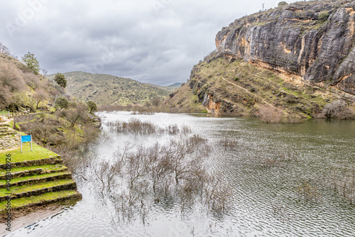 Water release, due to heavy rains, from the Ponton de la Oliva dam in Madrid