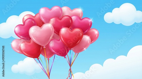 Wallpaper Mural ​Valentine heart shape Balloon Set Torontodigital.ca