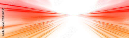 Bright orange motion lines sweep across a sleek highway. The vanishing point glows with radiant energy. The composition radiates speed and futurism. PNG