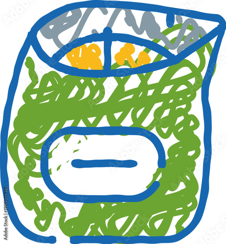 Frozen mixed vegetables, including peas and corn, waiting in a clear transparent bag, representing healthy food convenience and quick meal preparation