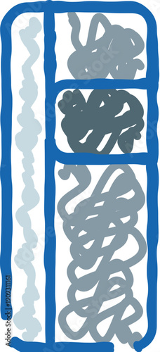 Building material layers showing hazardous asbestos fibers for insulation, illustrating a health risk in old structures and construction, requiring professional removal