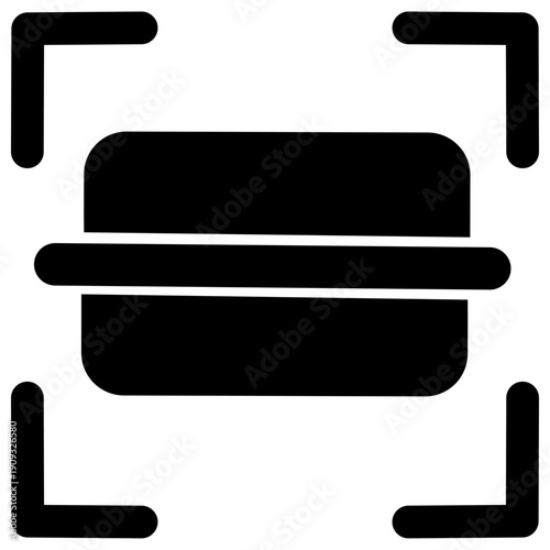 Camera Scan Frame Icon Minimal Line Vector for Interface