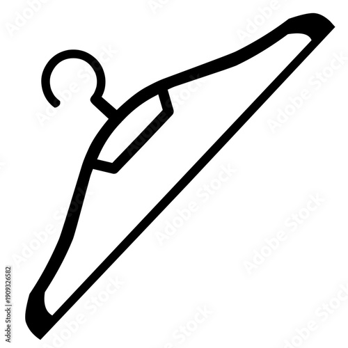 Clothes Hanger Icon. Laundry Dry Cleaning Garment Outline Symbol