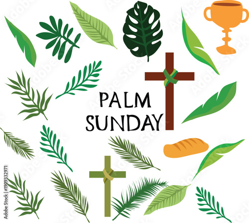 Palm Sunday free vector illustration