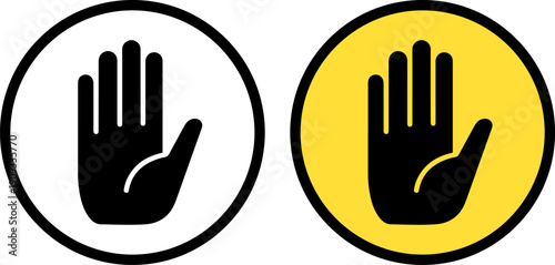 Hand gestures in circles for communication and warning signs