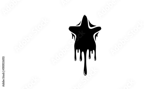 Morphing geometric star logo silhouette, adaptive brand identity and fluid design system concept, modern liquid typography and logo vector ico