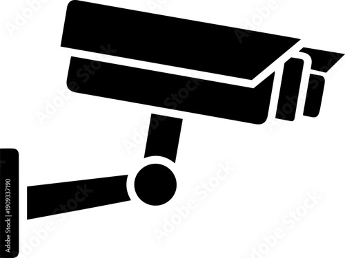 Modern security camera on wall mount for surveillance