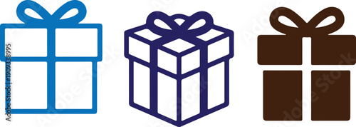 Surprise gift box icon set, easily editable vector design for celebrations and presents