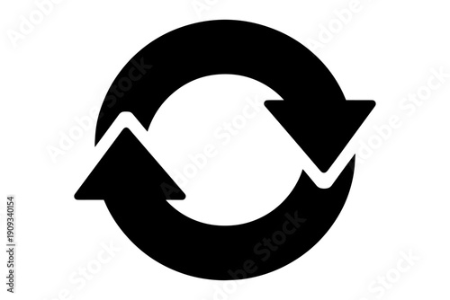 simple, minimalist, black recycling symbol on clean surface, perfect for eco-friendly messaging