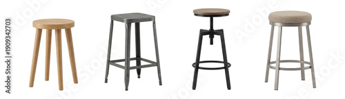 Wallpaper Mural Stool set. Torontodigital.ca