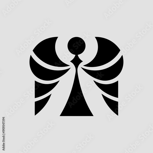A man in a circle logo