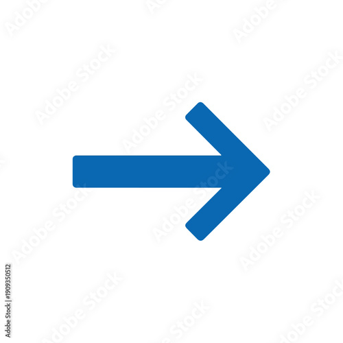 Free Download Blue Arrow Pointing Right on White Background - GFXLoad