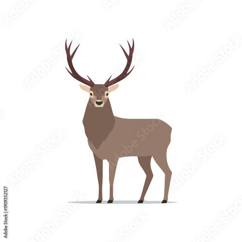 Minimalist Deer Illustration for Wildlife, Nature, and Branding Design