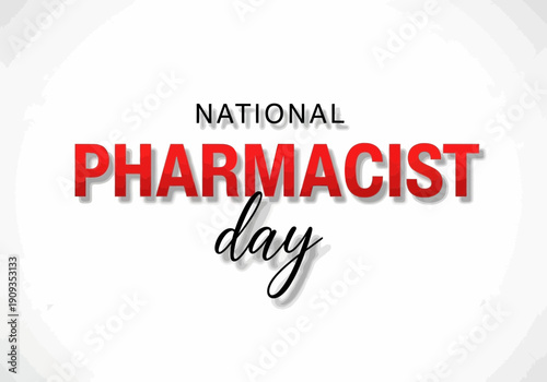 National pharmacist day text graphic
